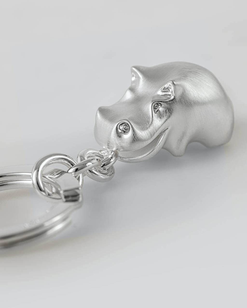 Ole Lynggaard Sterling Silver Hippo Key Ring