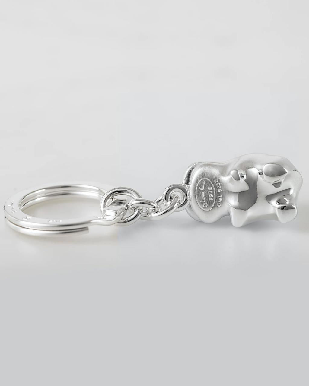 Ole Lynggaard Sterling Silver Hippo Key Ring