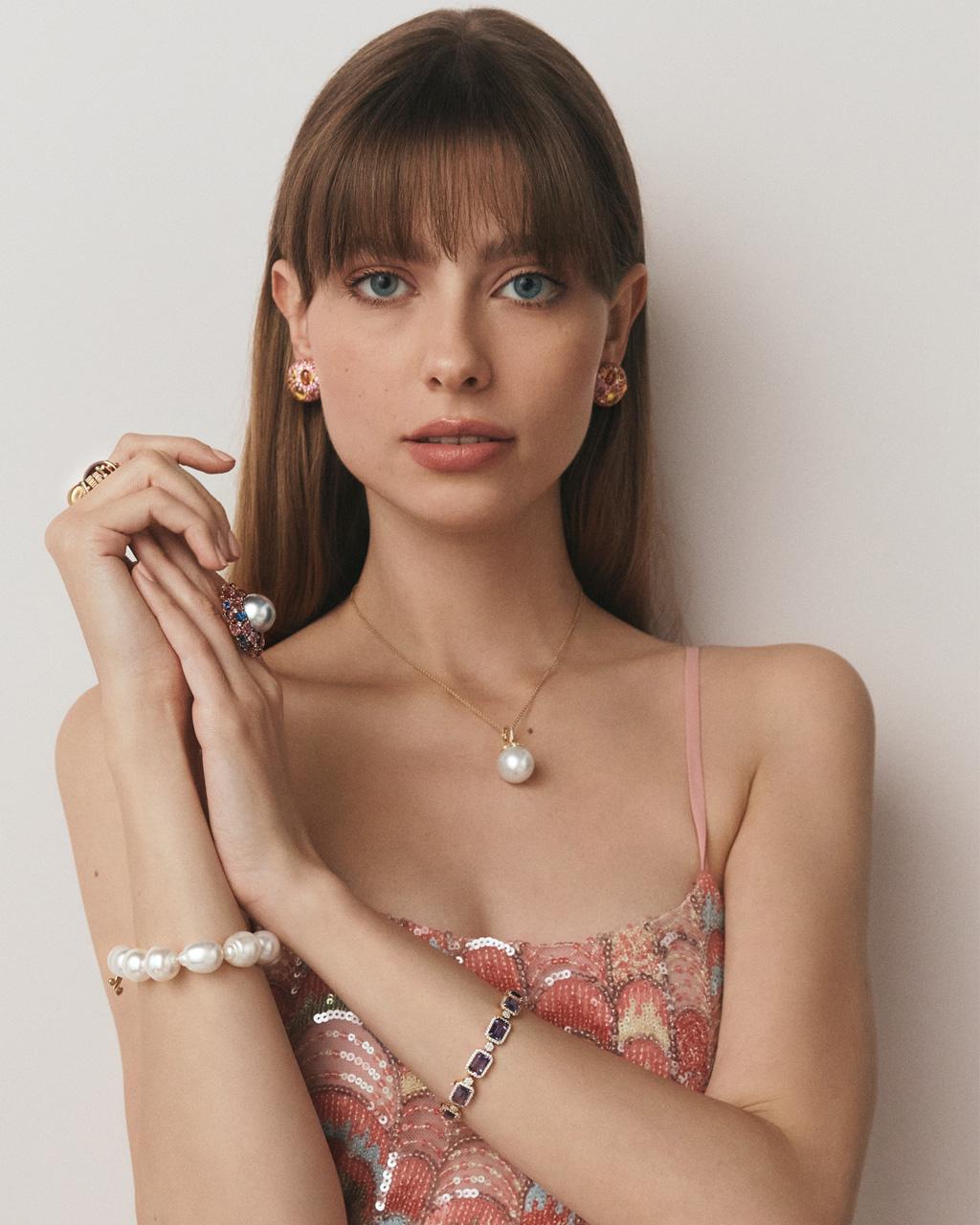 Amethyst & Diamond Bracelet