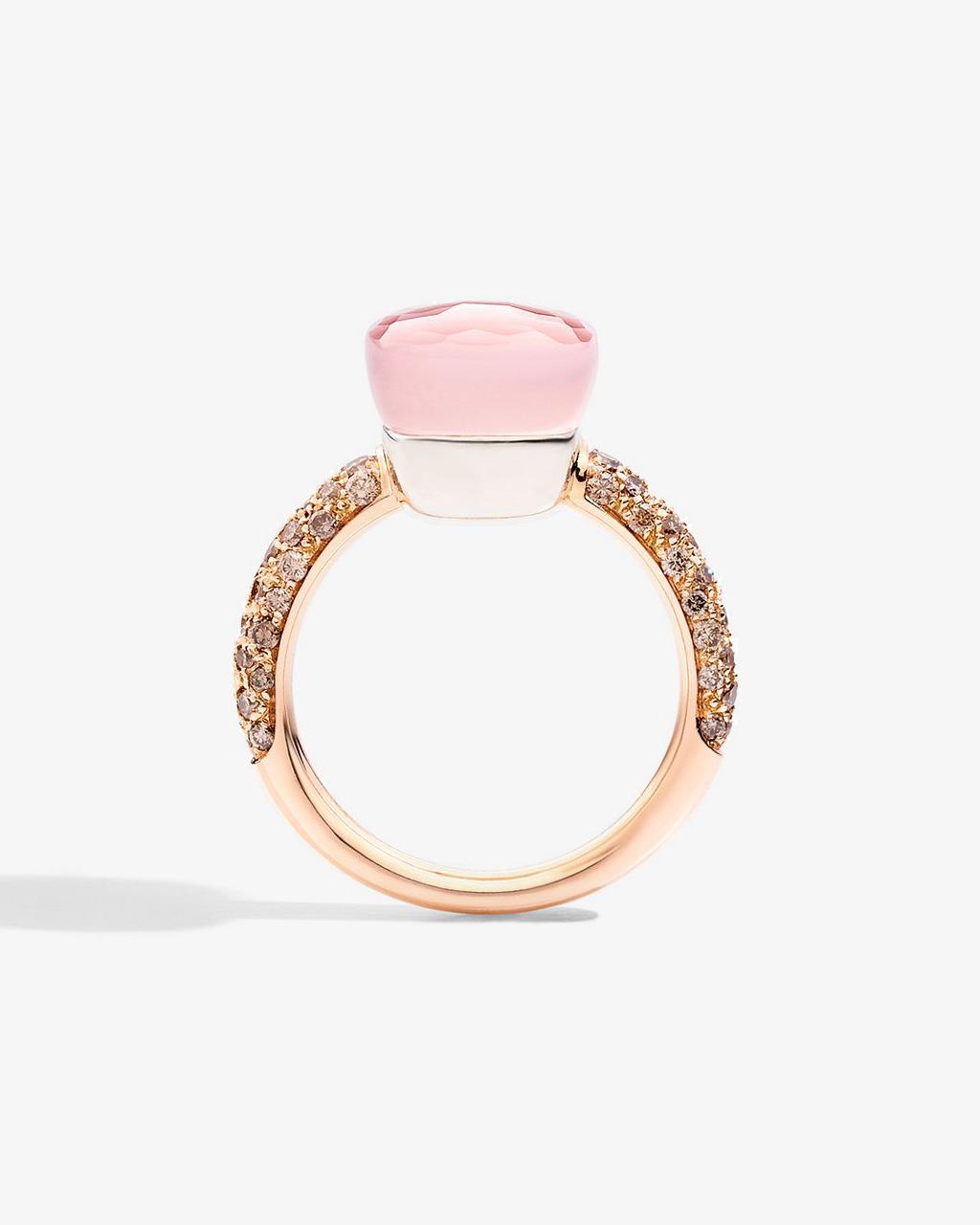 Pomellato Nudo Collection Rose Quartz & Diamond Ring