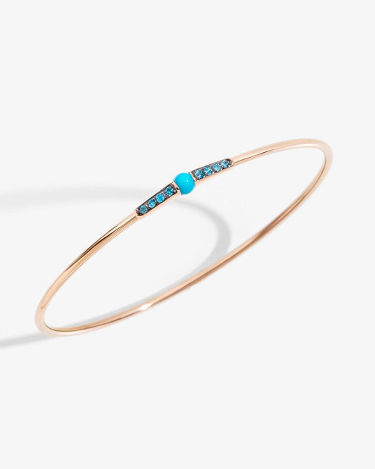 Pomellato M'ama non m'ama Bangle with Turquoise and Zircon