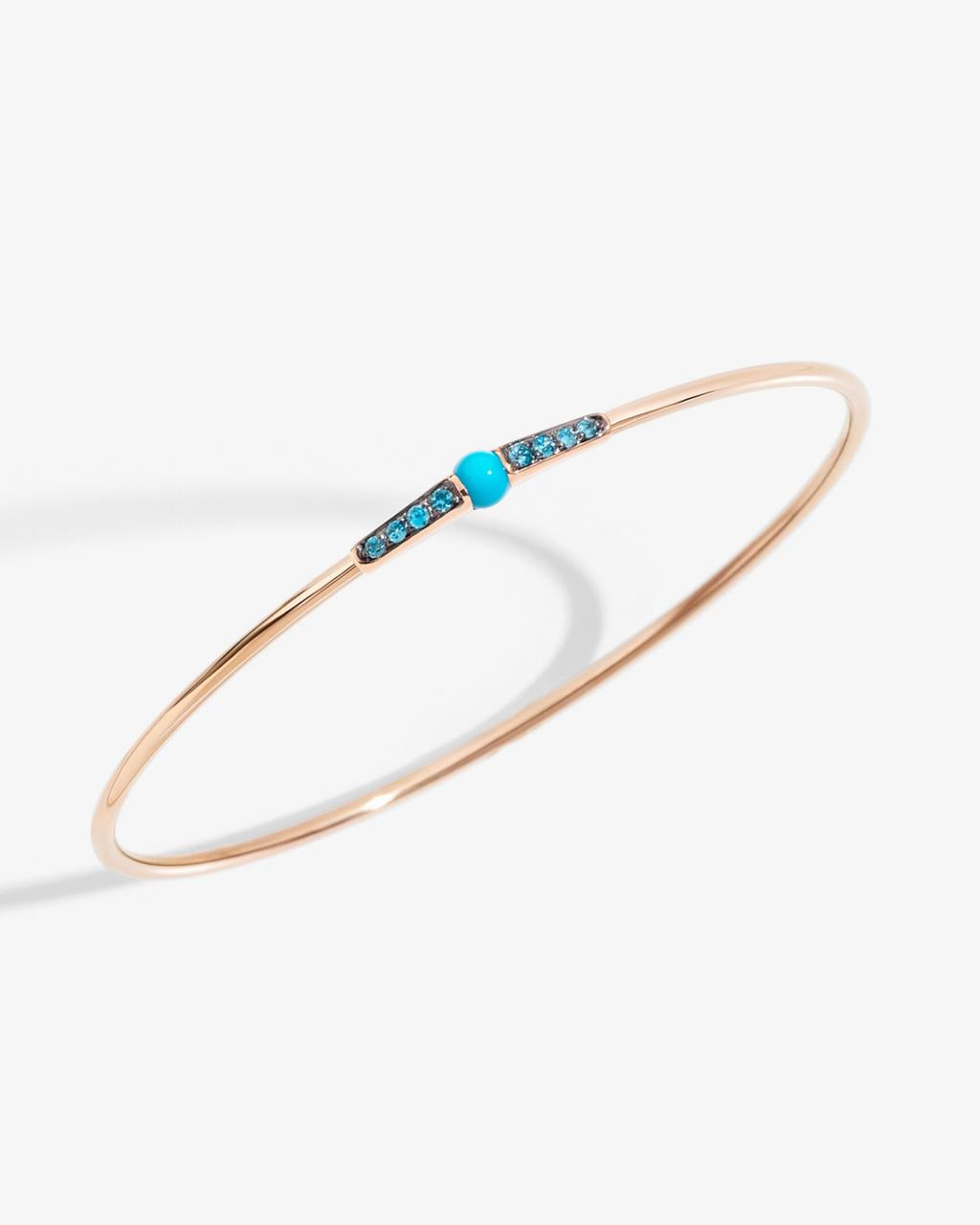 Pomellato M'ama non m'ama Bangle with Turquoise and Zircon