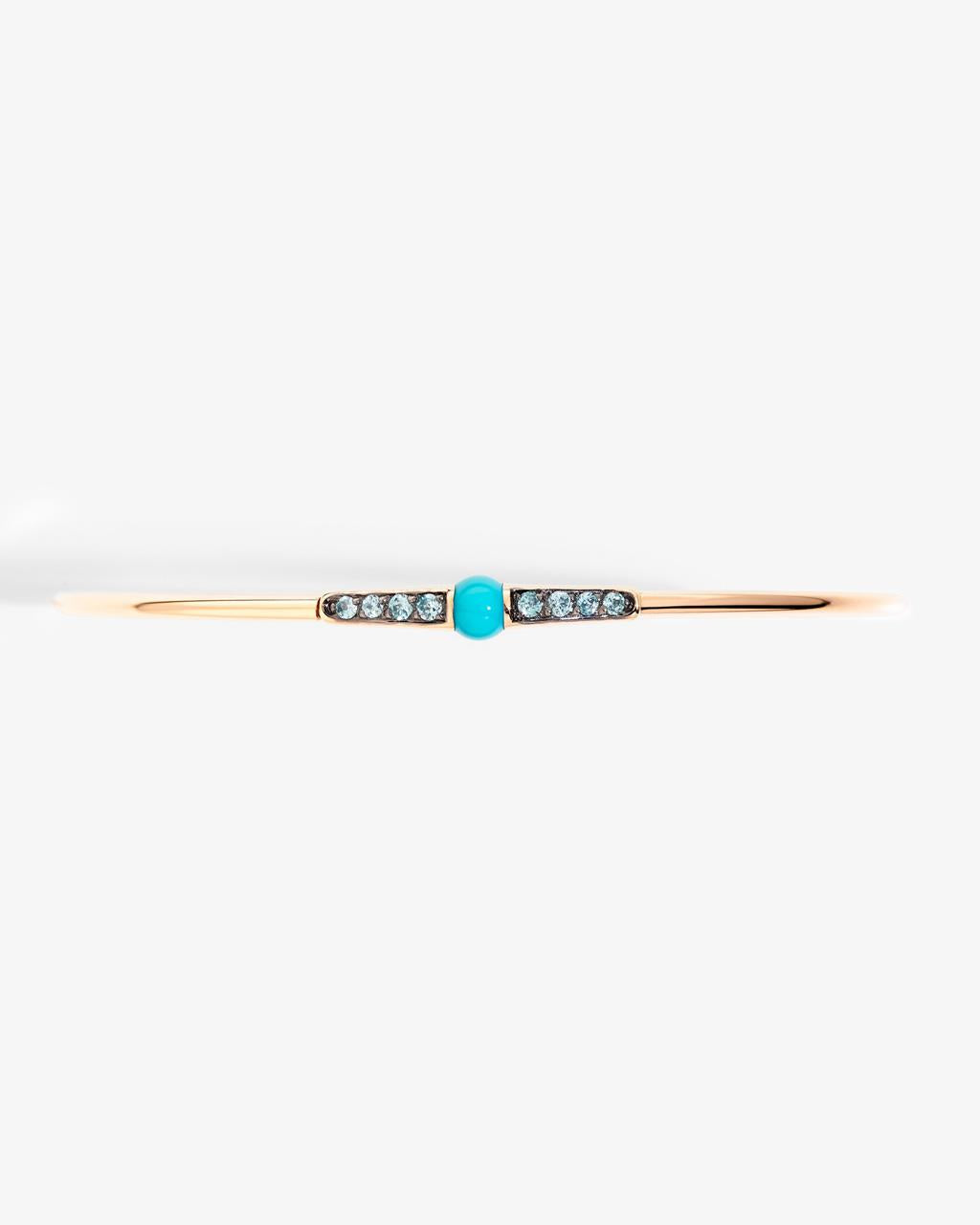Pomellato M'ama non m'ama Bangle with Turquoise and Zircon