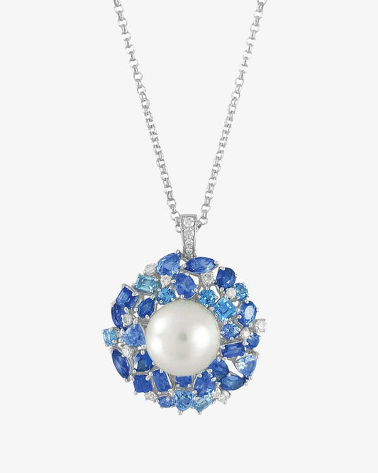 Pearl and Coloured Gemstones Pendant
