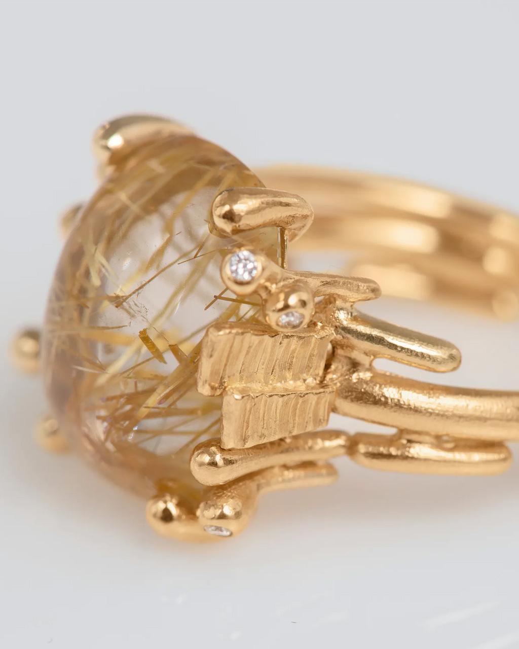 Ole Lynggaard 'BoHo' Ring with Rutile and Diamond