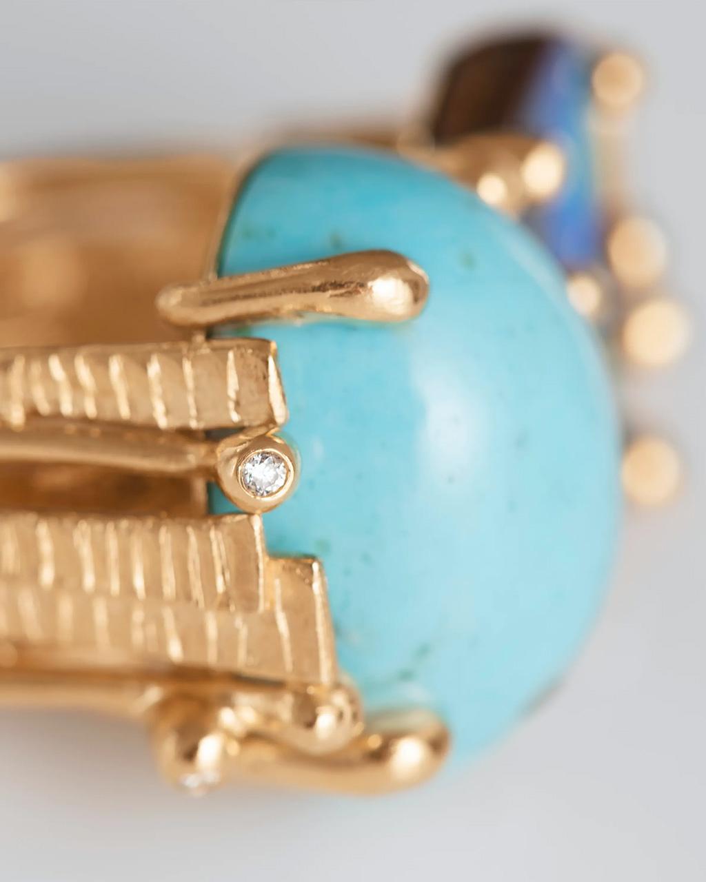 Ole Lynggaard 'BoHo' Ring with Turquoise, Opal and Diamonds