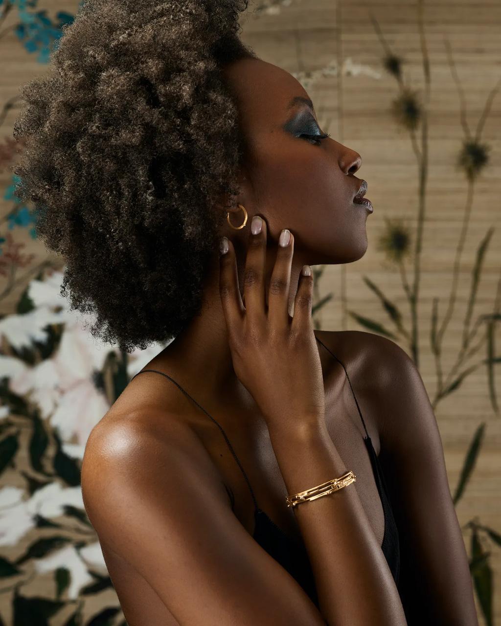 Ole Lynggaard 'BoHo' Bangle in Gold with Diamonds