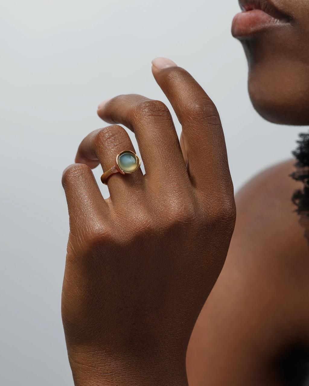 Ole Lynggaard 'Lotus' Aquamarine Ring