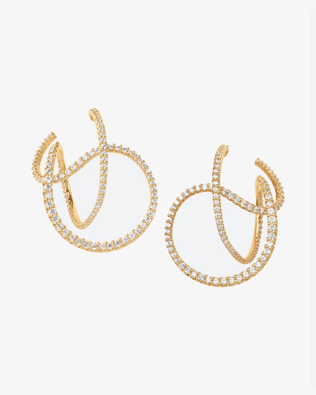 Ole Lynggaard Twisted Love Band Diamonds Earrings