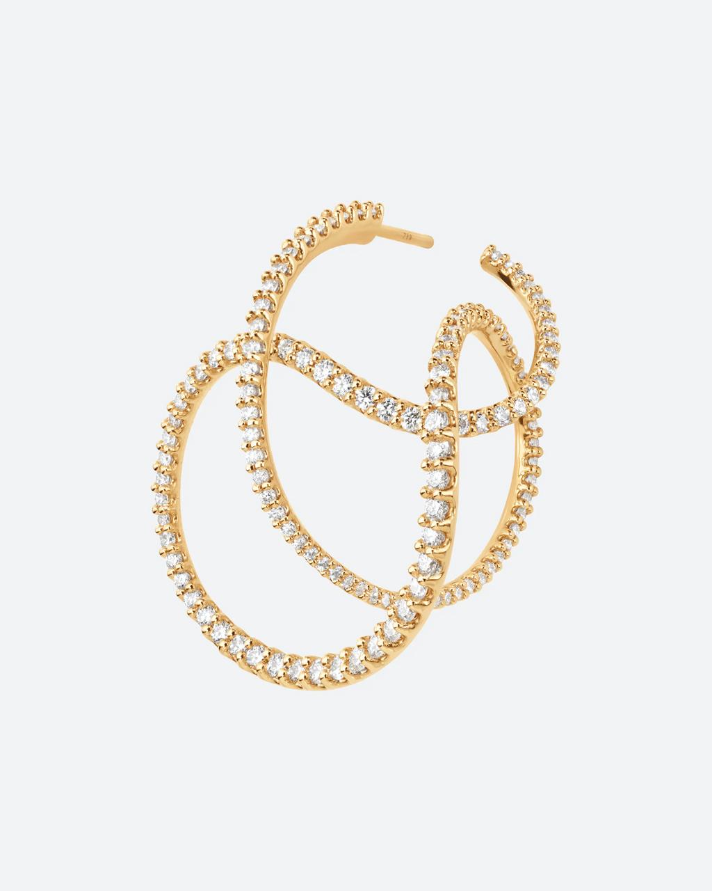 Ole Lynggaard Twisted Love Band Diamonds Earrings