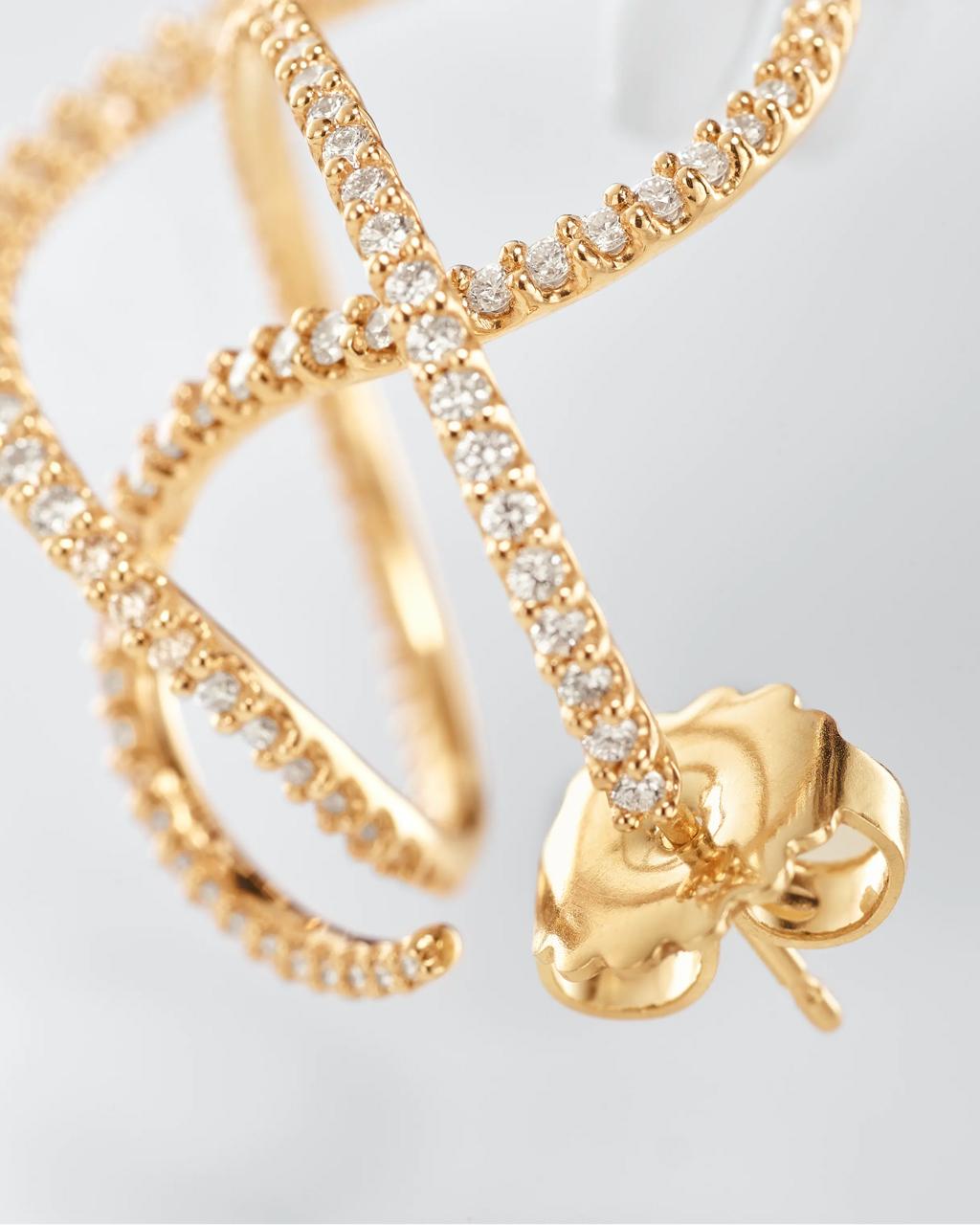 Ole Lynggaard Twisted Love Band Diamonds Earrings