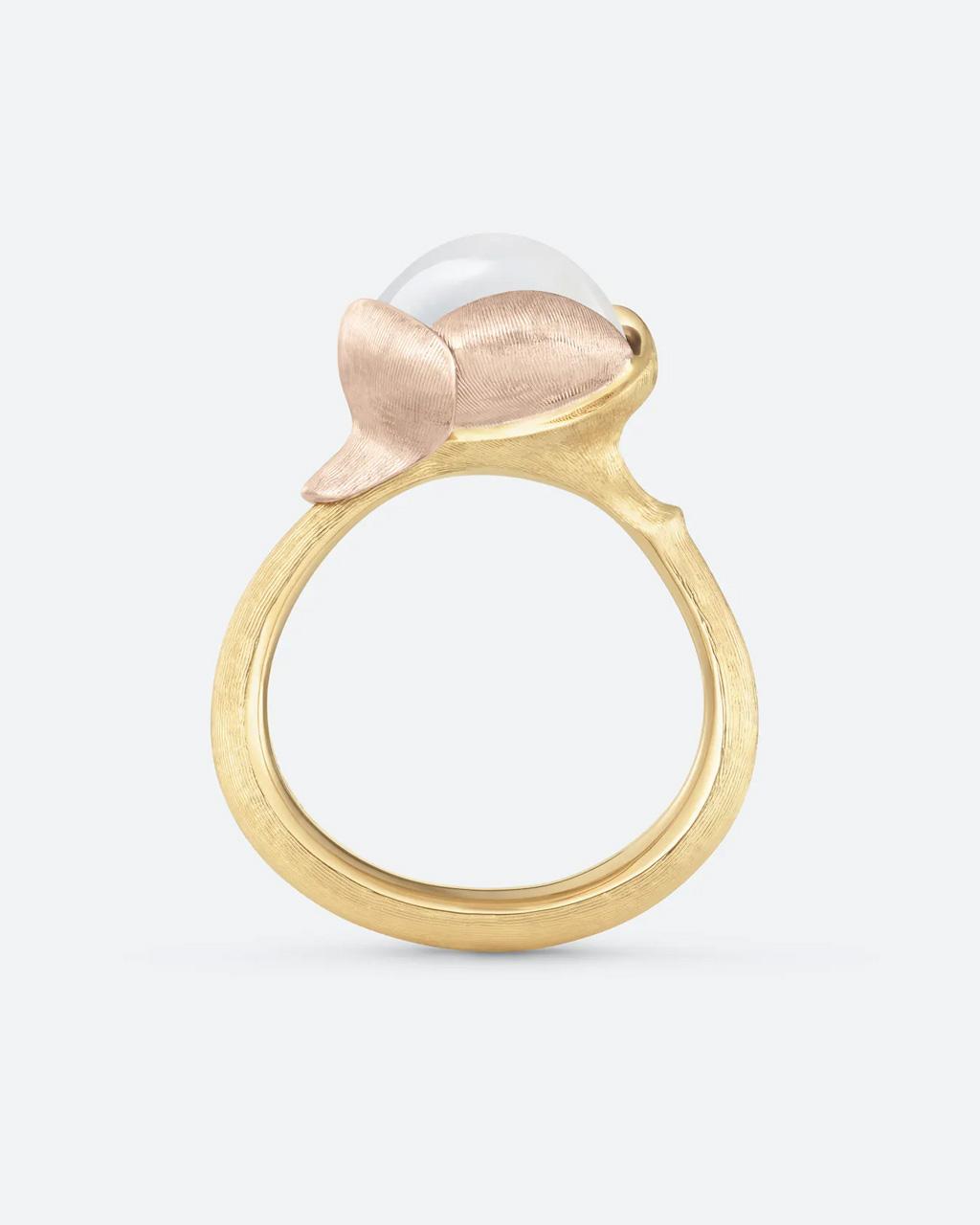 Ole Lynggaard 'Lotus' White Moonstone Ring