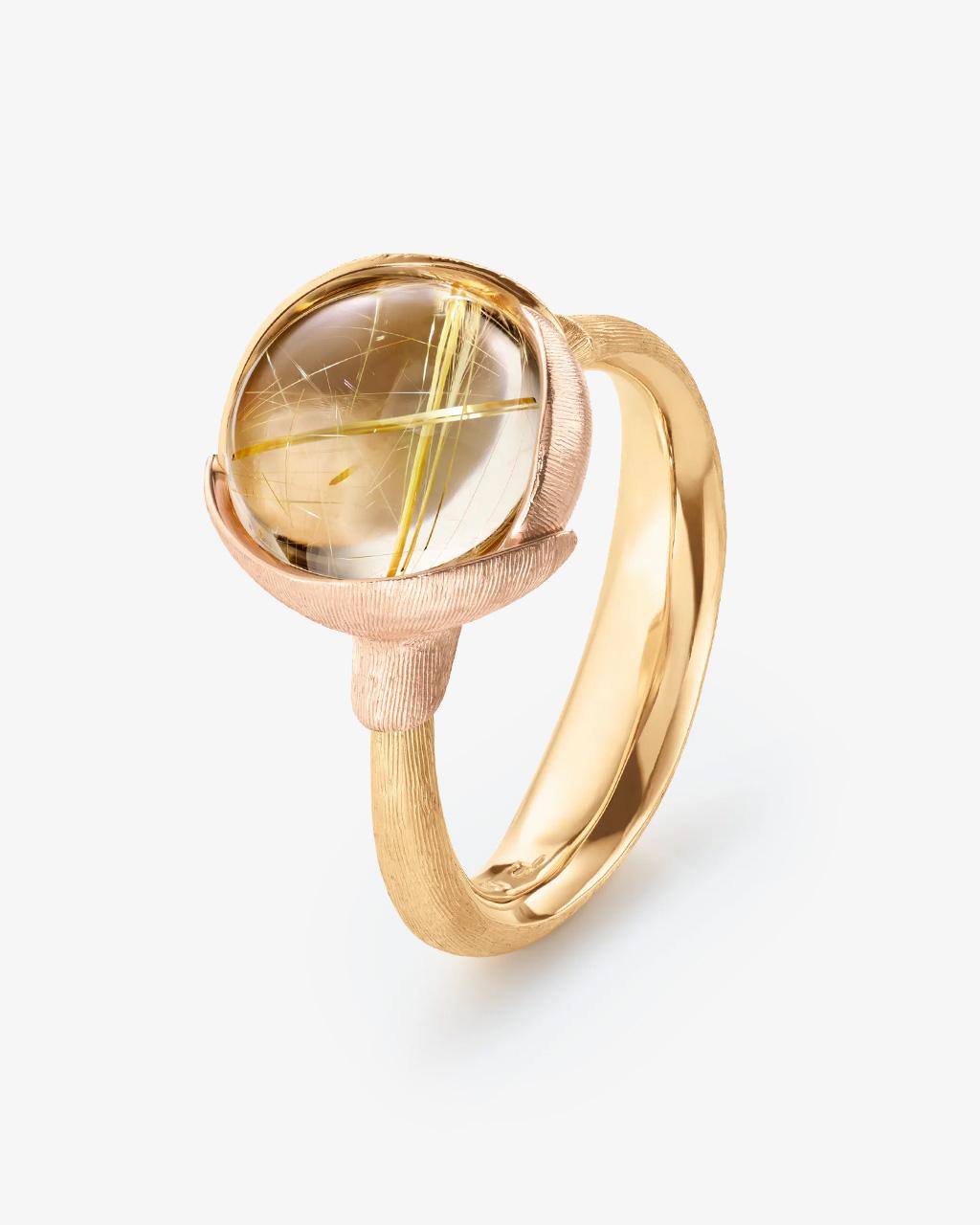 Ole Lynggaard 'Lotus' Rutile Quartz Ring