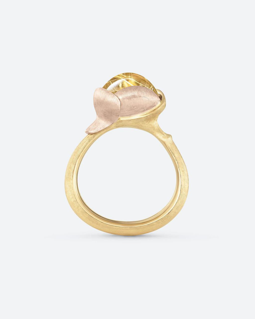 Ole Lynggaard 'Lotus' Rutile Quartz Ring