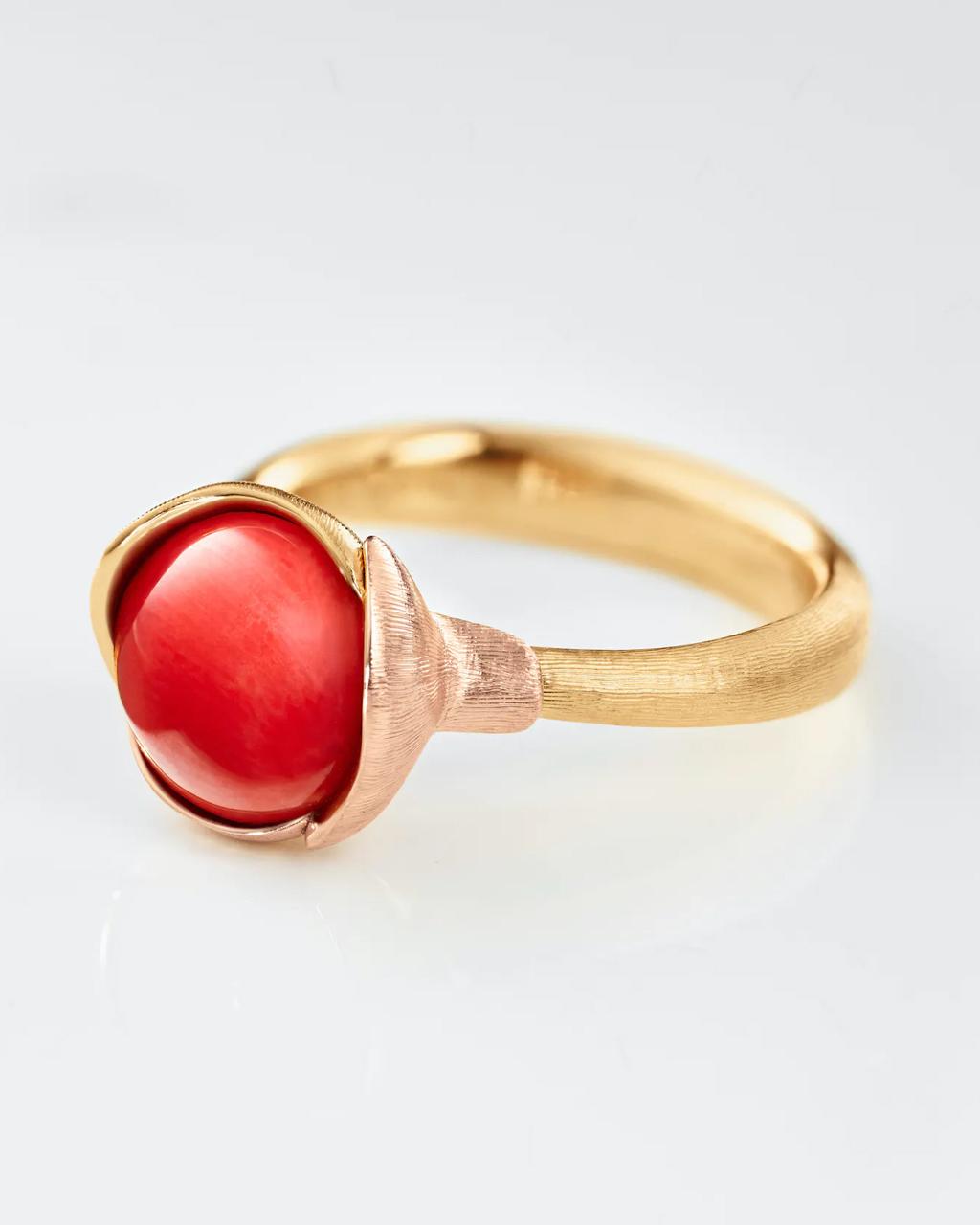 Ole Lynggaard 'Lotus' Red Coral Ring