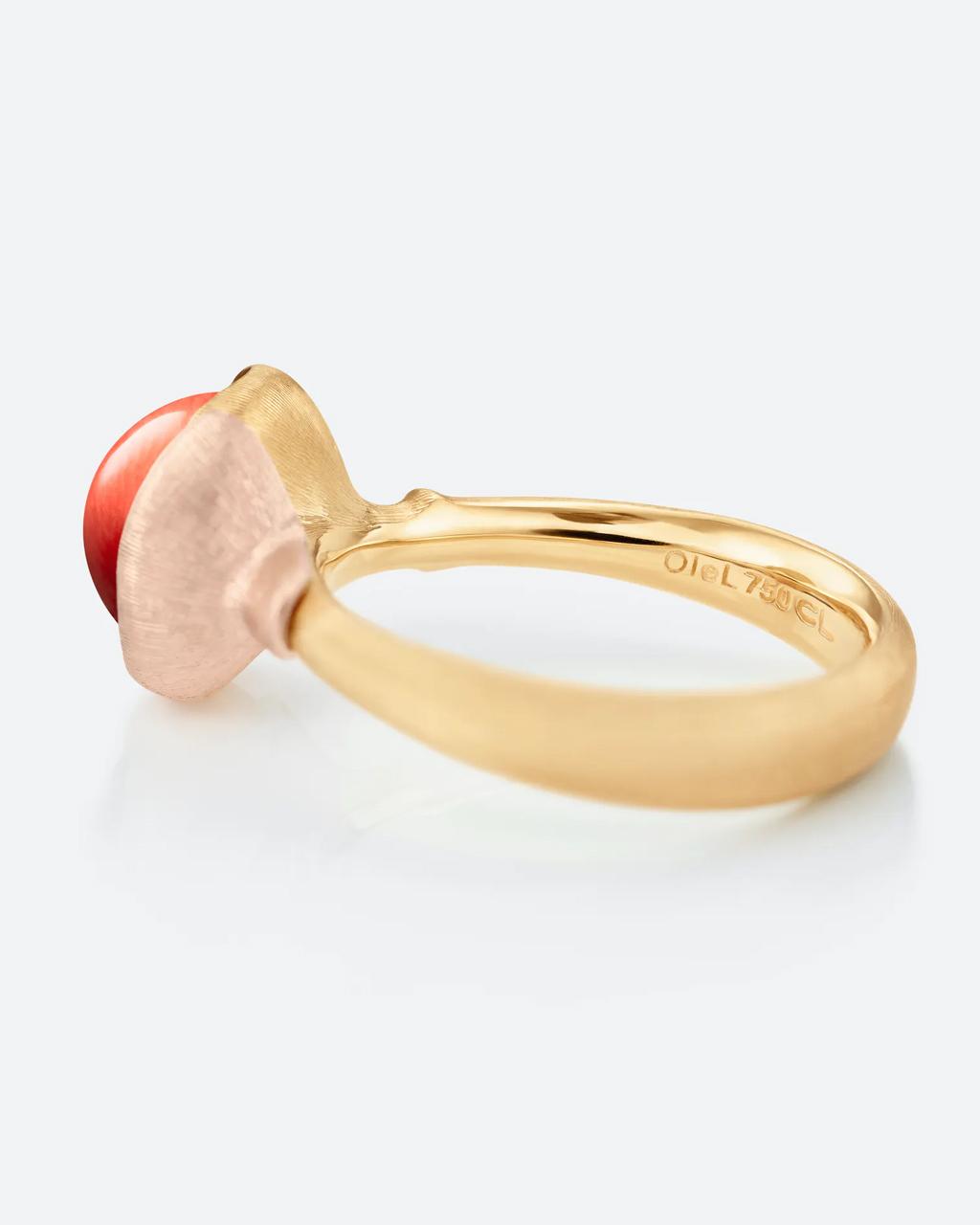 Ole Lynggaard 'Lotus' Red Coral Ring