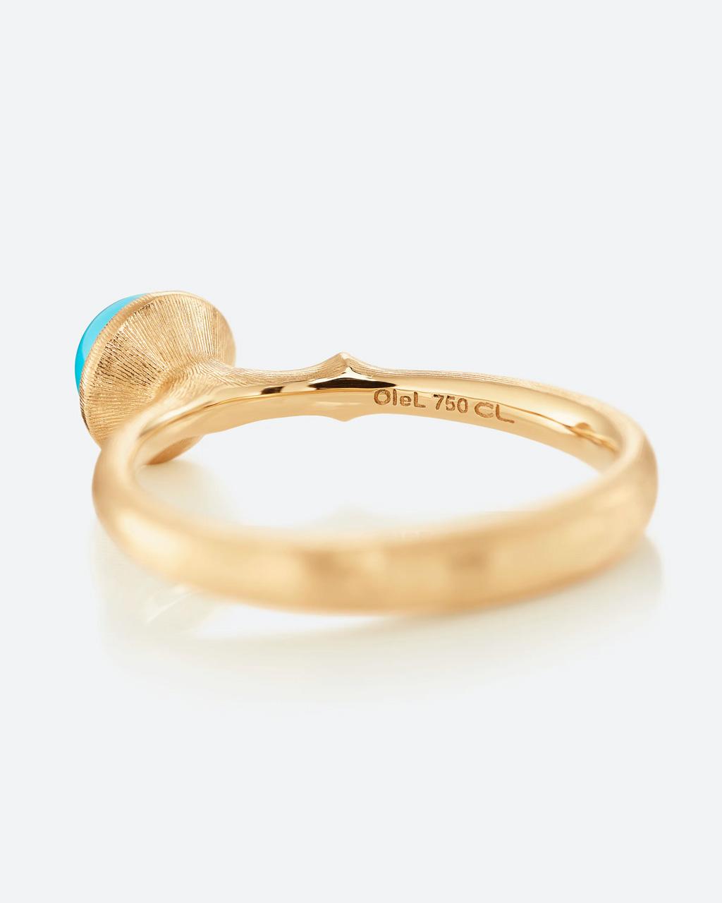 Ole Lynggaard 'Lotus' Turquoise Ring - Tiny