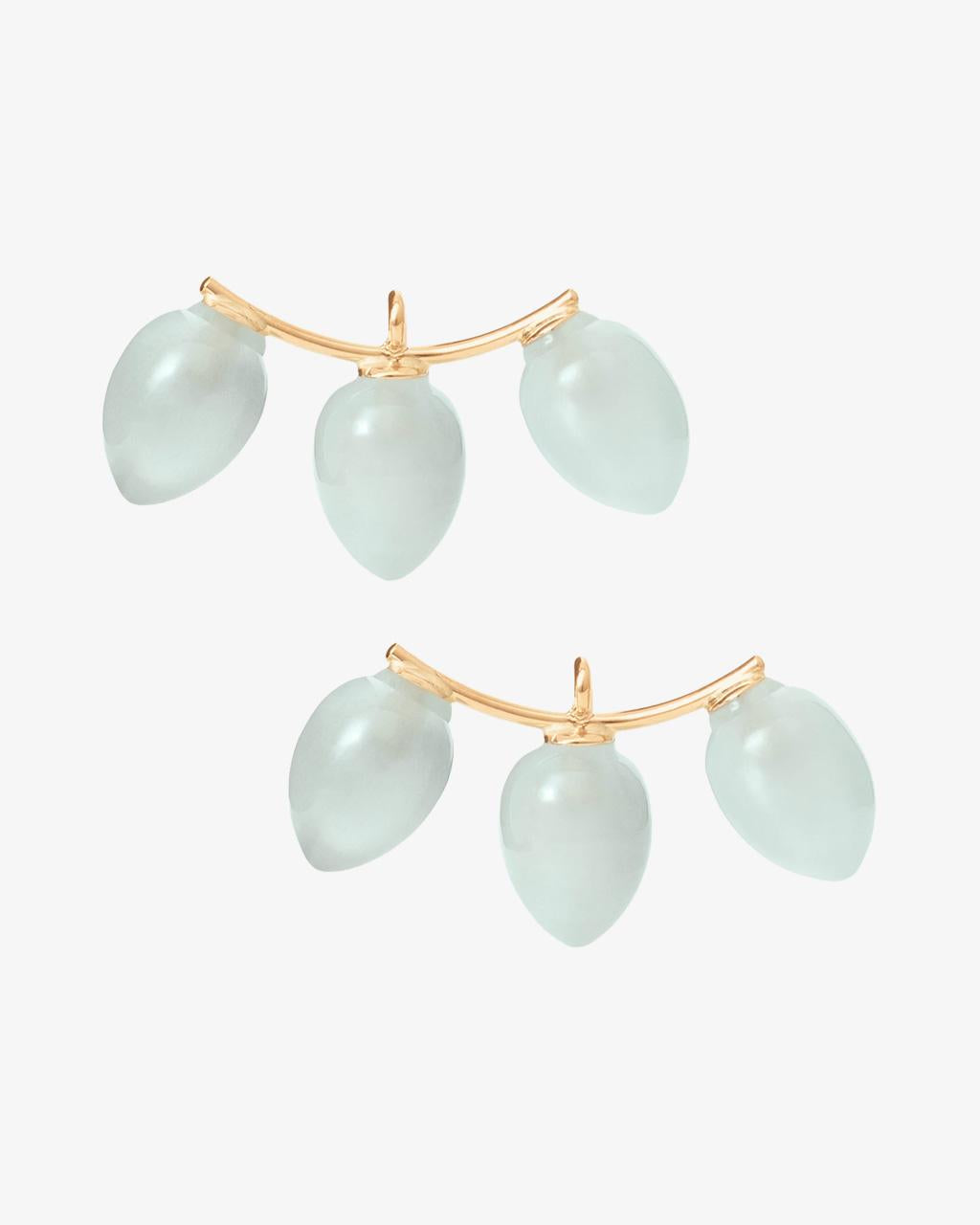 Ole Lynggaard Aquamarine Trio Ear Pendants