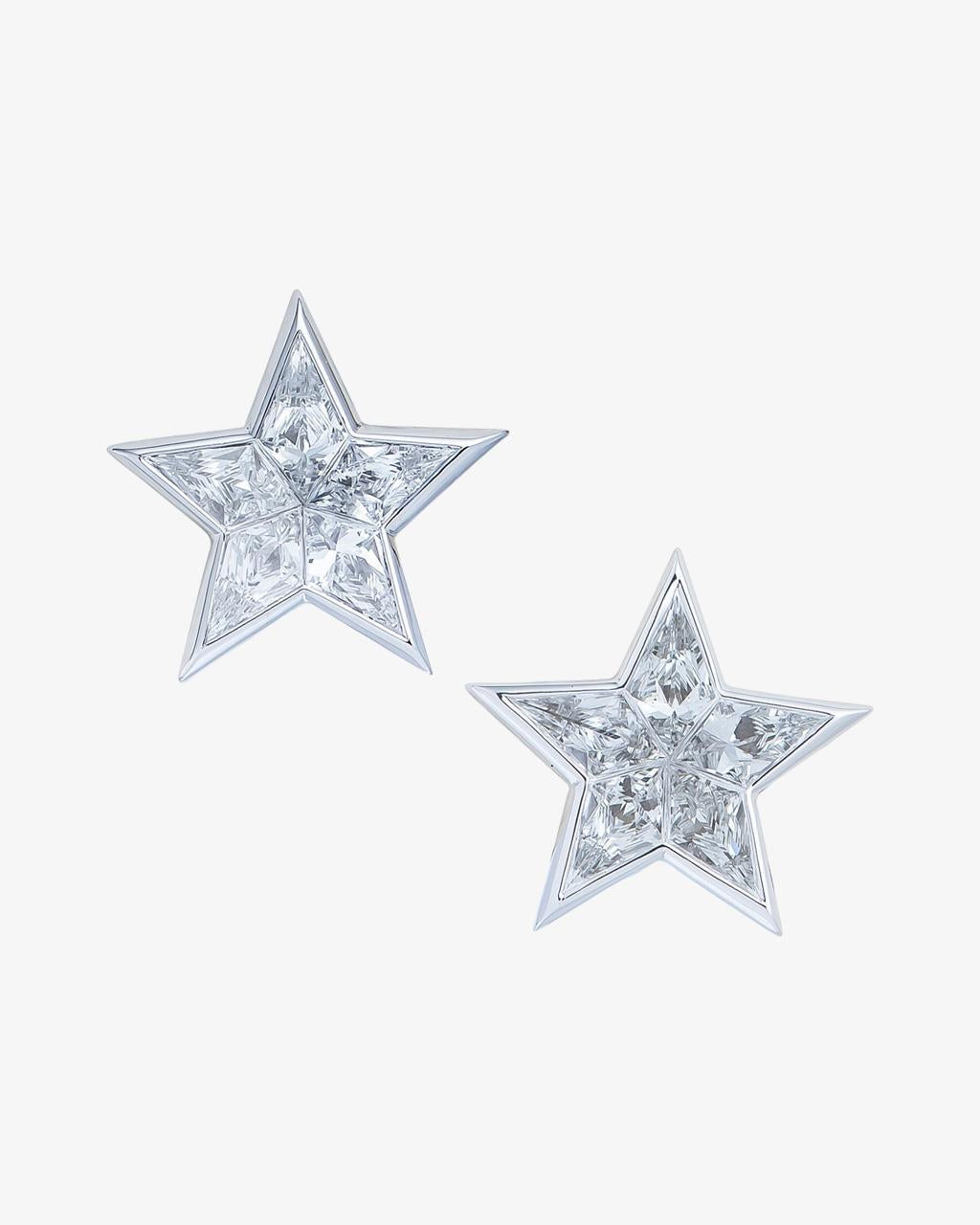 Diamond Stud Star Earrings