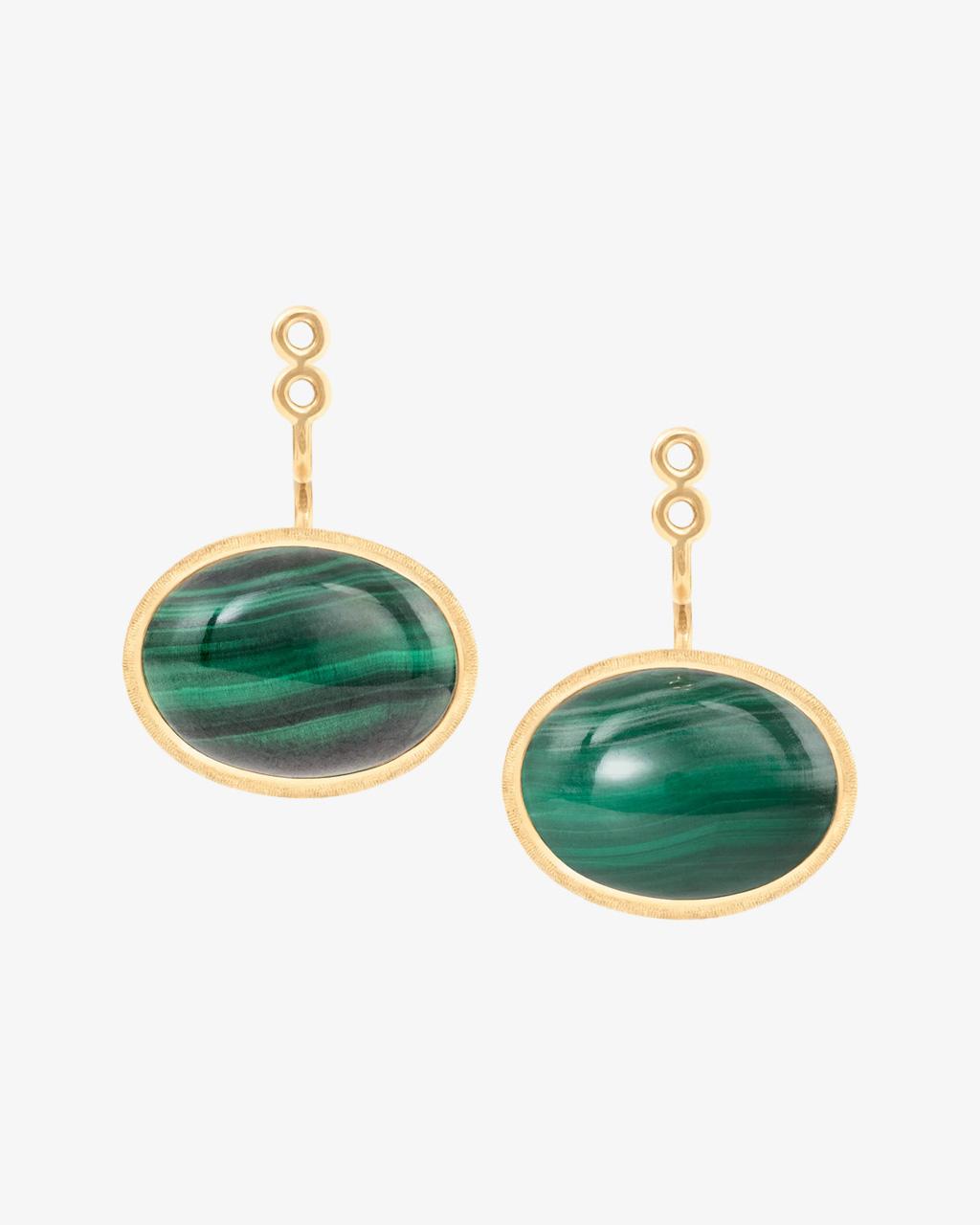 Ole Lynggaard Lotus Malachite Ear Hangers