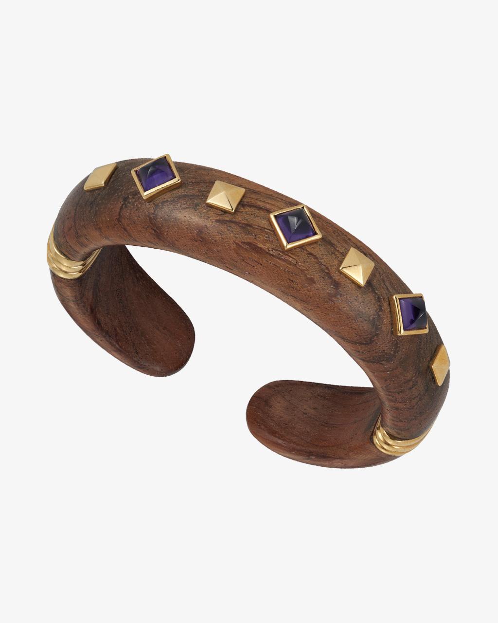 Rosewood Amethyst Cuff