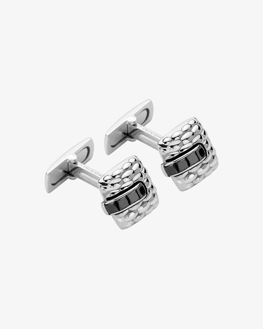 Fope 'Vendôme' Collection Gold Cufflinks with Black Diamonds