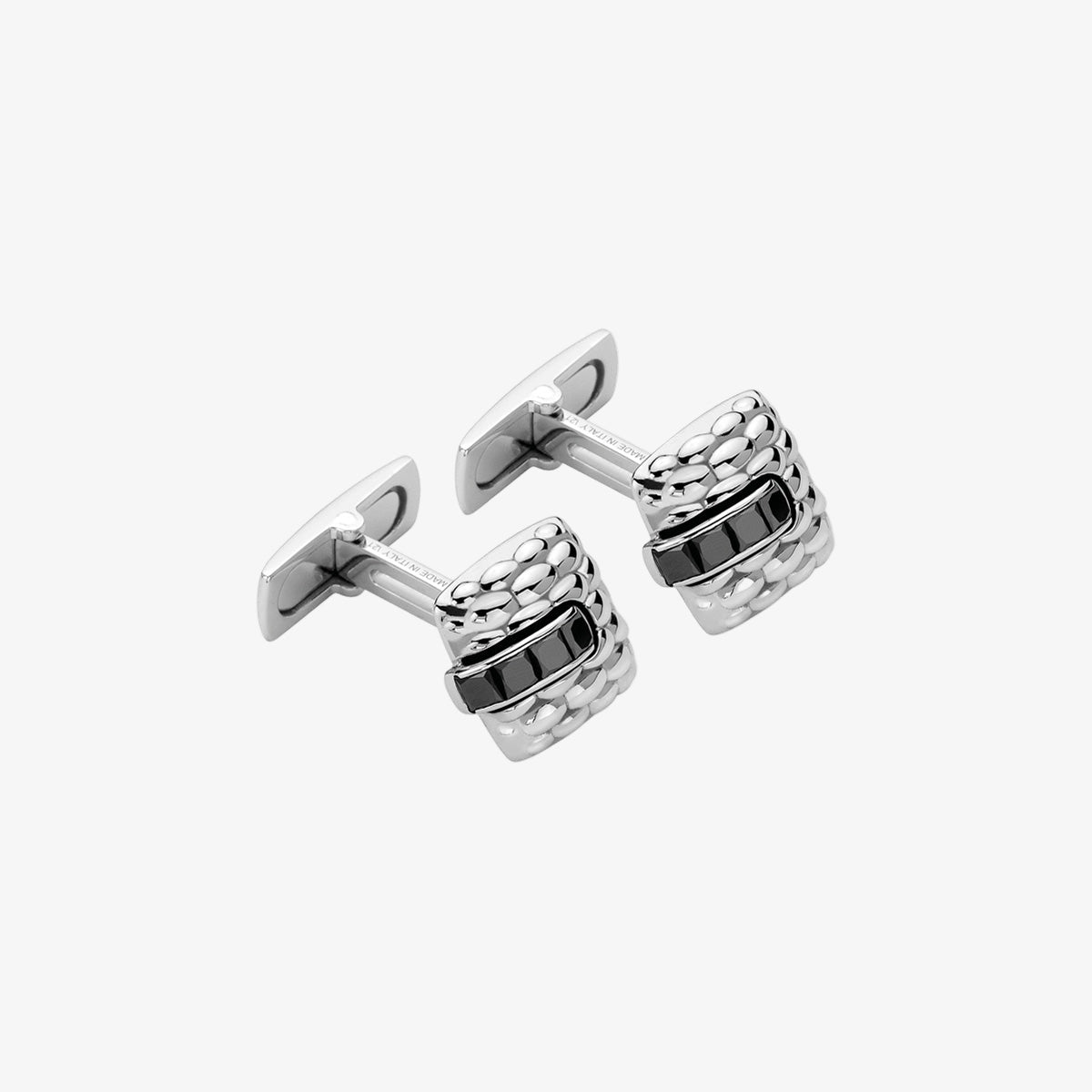 Fope 'Vendôme' Collection Gold Cufflinks with Black Diamonds
