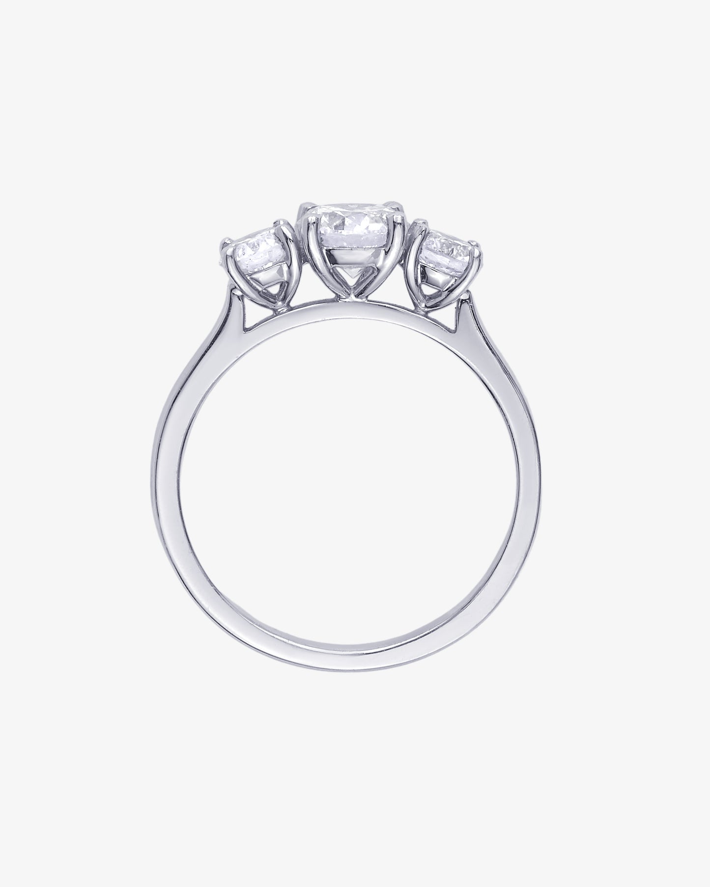 Diamond Set Trilogy Ring
