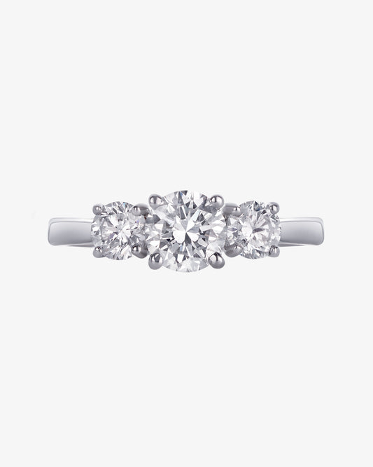 Diamond Set Trilogy Ring