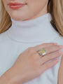 Invisibly Set Yellow & White Diamond Ring