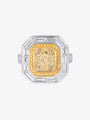 Invisible Set Yellow & White Diamond Ring
