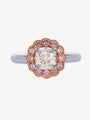 Pink and White Diamond 1.53ct Engagement Ring