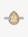 Pear Cut Fancy Yellow Diamond Ring