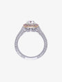 Pink Diamond Halo 1.01ct Cushion Cut Diamond Ring