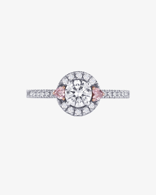 Pink Heart Diamond Ring