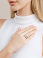 Pink and White Diamond Invisible Set Ring