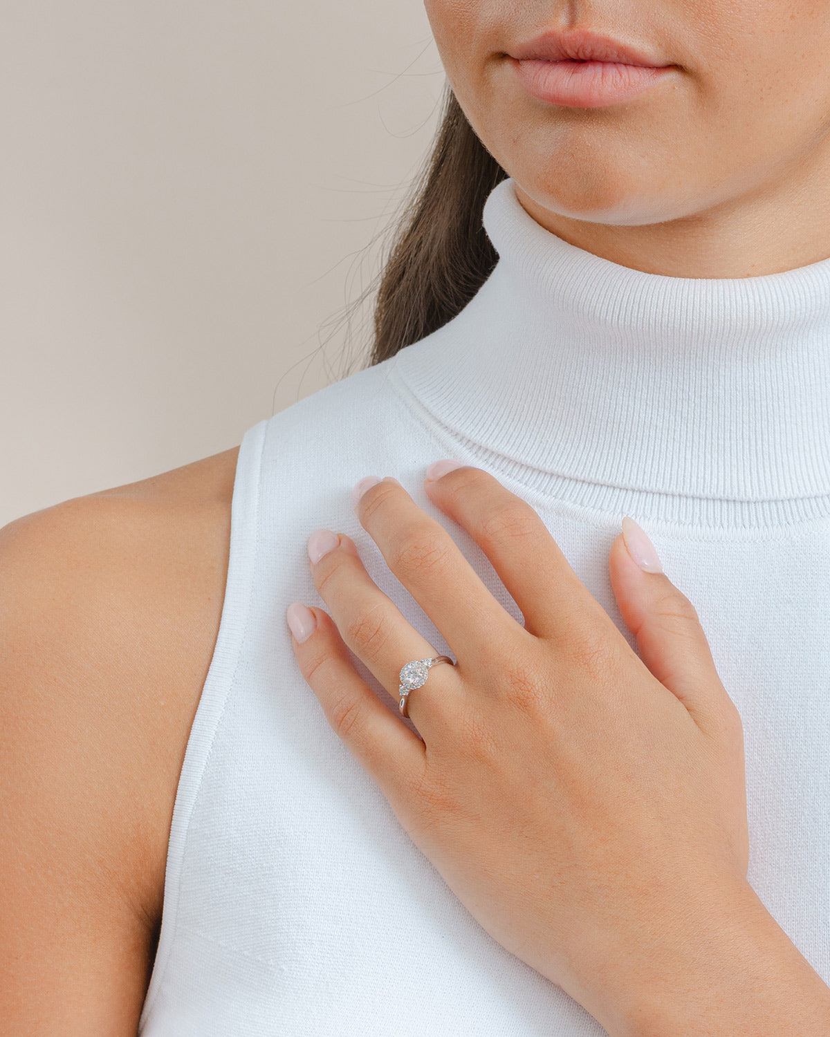 Diamond Halo Engagement Ring