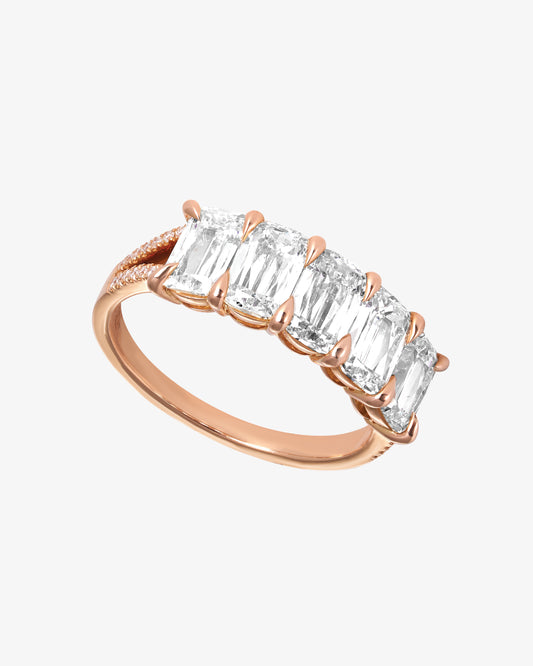 ASHOKA® Half Band Diamond Ring