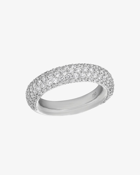 Five Row Pavé Diamond Ring