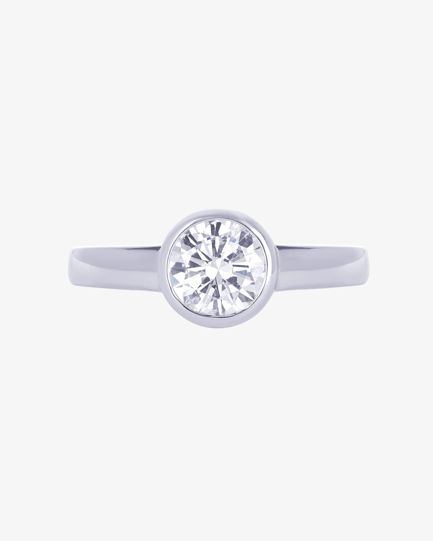Bezel Set 1.00ct Solitaire Diamond Ring