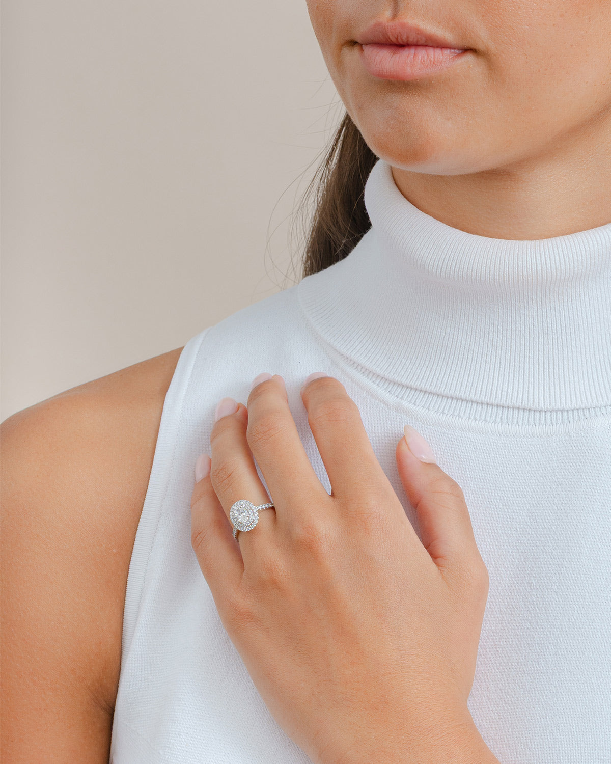 Diamond Halo Engagement Ring