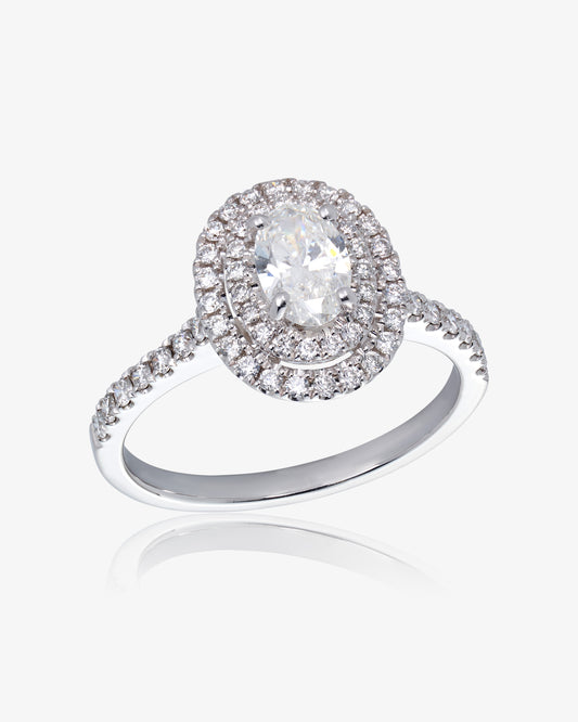 Diamond Halo Engagement Ring