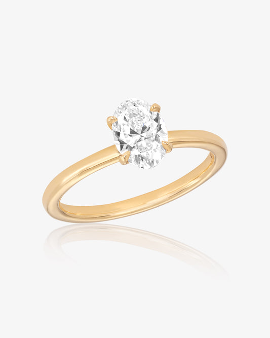 1.03ct Oval Diamond Claw Set Engagement Ring
