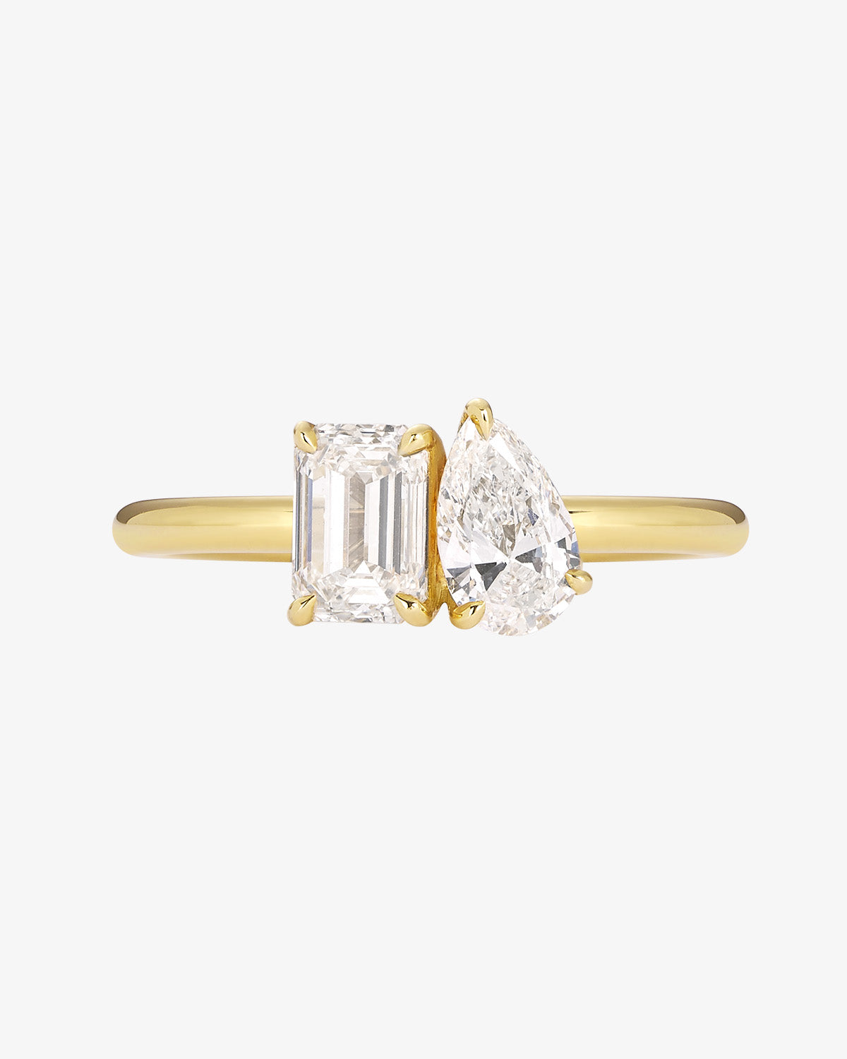 Pear and Emerald Cut Diamond Ring