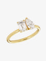 Pear and Emerald Cut Diamond Ring