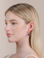 Amethyst & Diamond Drop Earrings