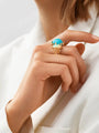 Ole Lynggaard BoHo Turquoise and Ethiopian Opal Ring
