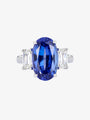 Tanzanite and ASHOKA® Diamond 3-Stone Ring