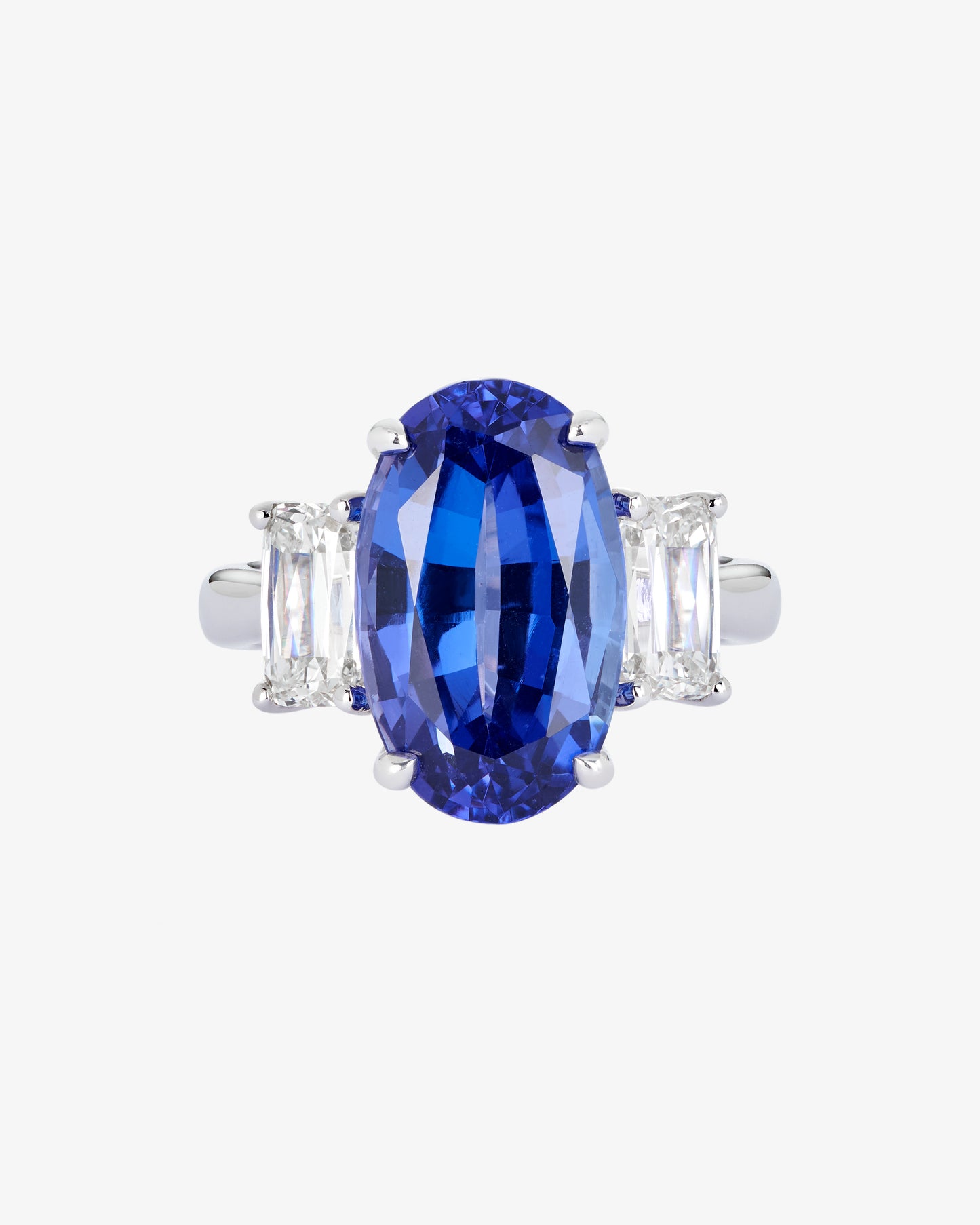 Tanzanite and ASHOKA® Diamond 3-Stone Ring