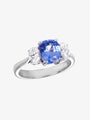 Sapphire and Diamond 3-Stone Ring